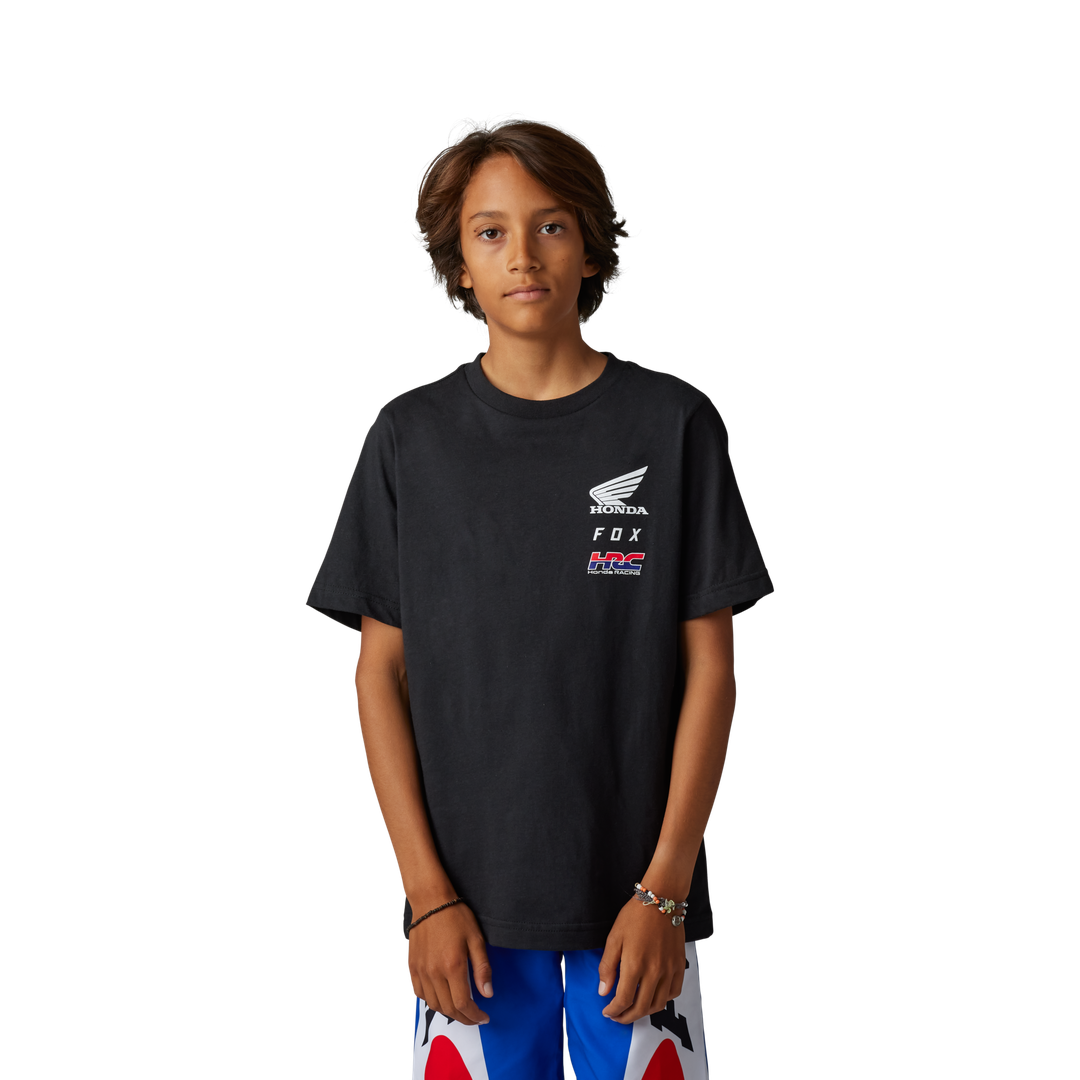 Camiseta Fox Youth Fox X Honda Ss  [Blk] 30822-001