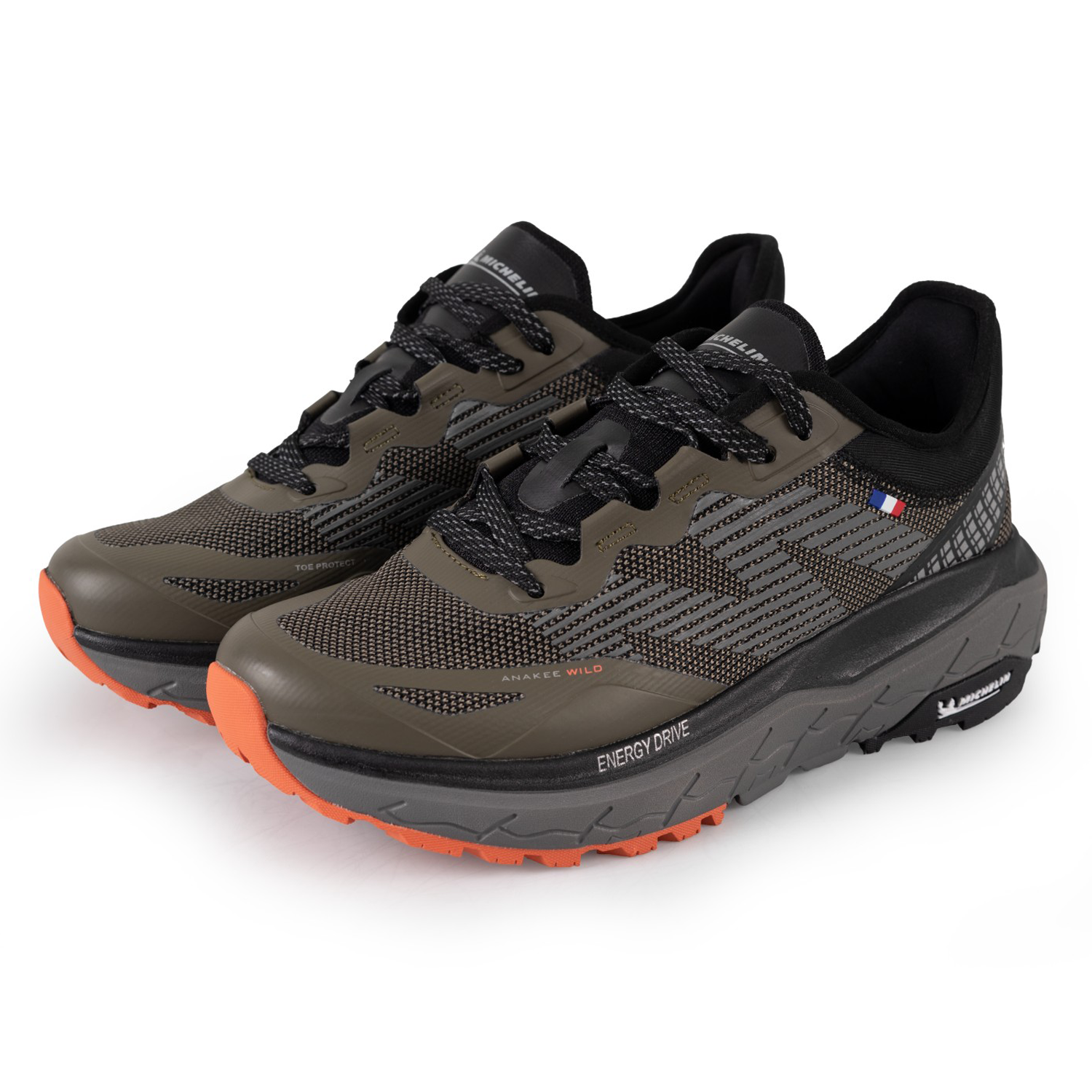 Zapatilla Trail Running Hombre Color Khaki y Negro Michelin AW05