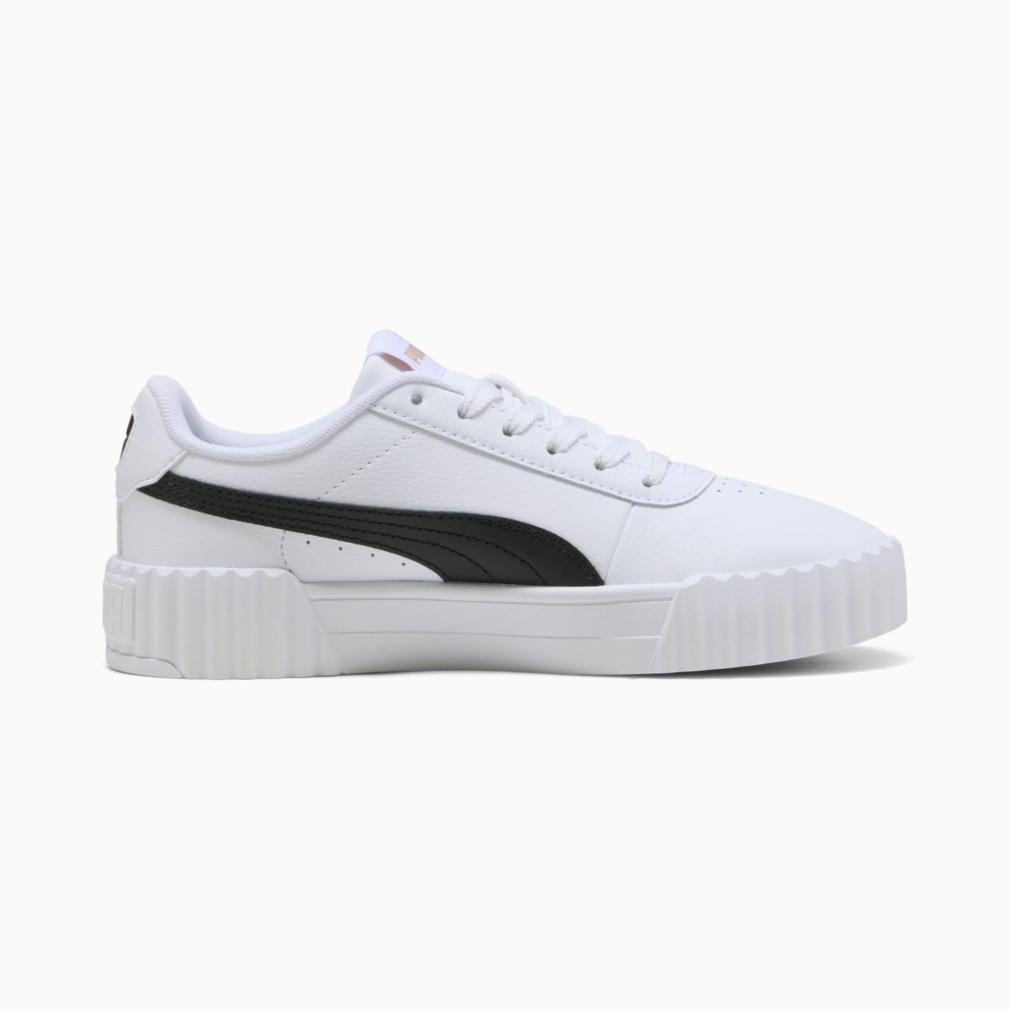 Zapatillas Carina 3.0 Lux para mujer, PUMA White-PUMA Black-PUMA Gold, extralarge-PER