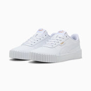 Zapatillas Carina 3.0 Lux para mujer, PUMA White-PUMA Gold, extralarge-PER
