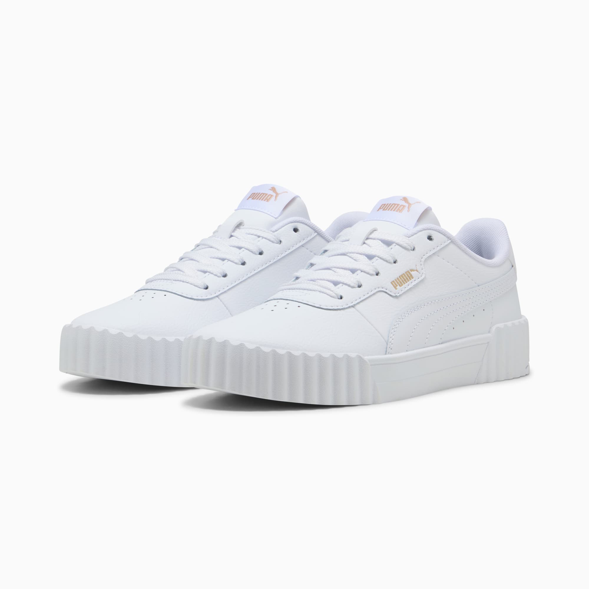 Zapatillas Carina 3.0 Lux para mujer, PUMA White-PUMA Gold, extralarge-PER
