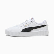 Zapatillas Carina 3.0 Lux para mujer, PUMA White-PUMA Black-PUMA Gold, extralarge-PER