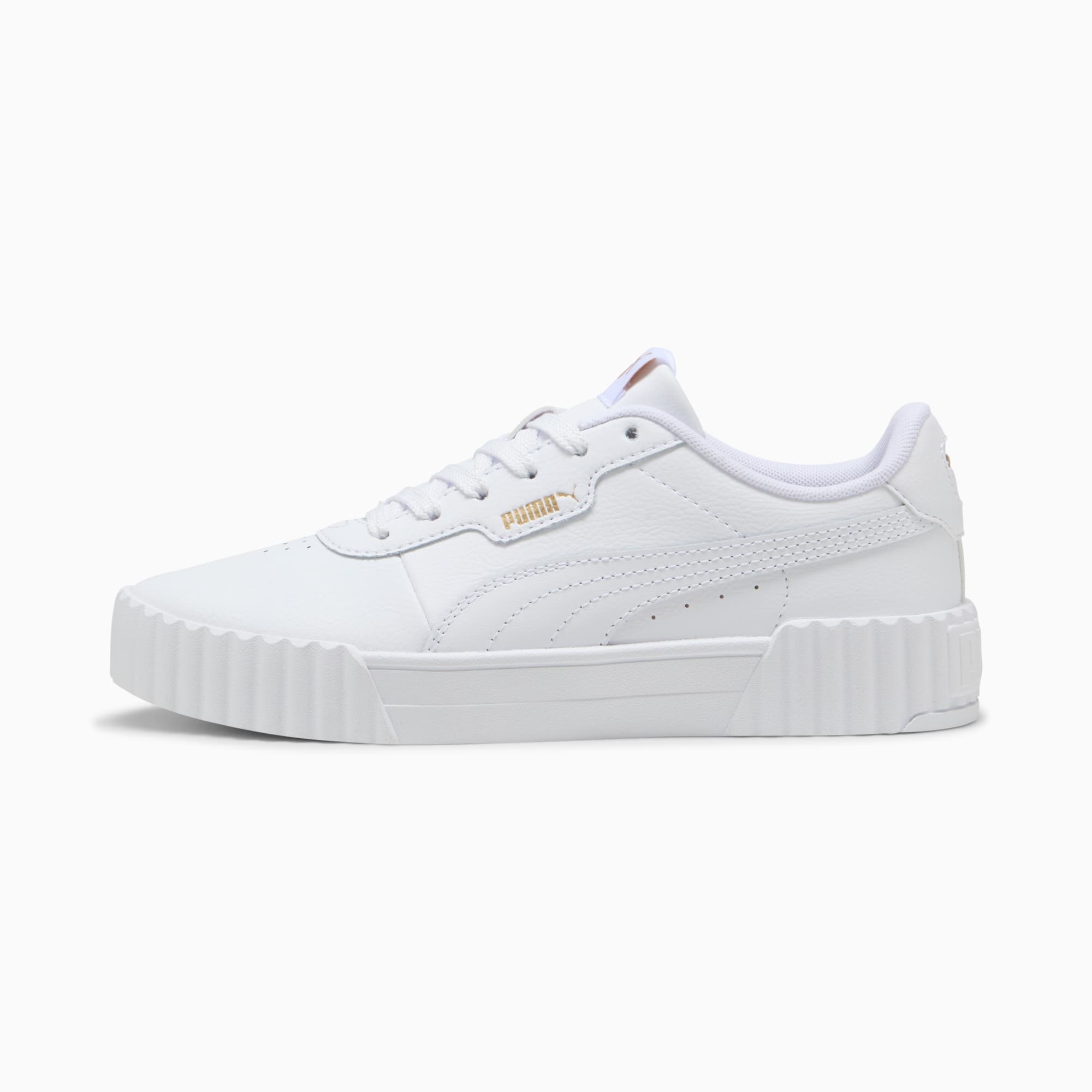 Zapatillas Carina 3.0 Lux para mujer, PUMA White-PUMA Gold, extralarge-PER